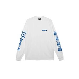 NEW OBEY CLOTHING men's underground disorder tee in pigment vintage white
